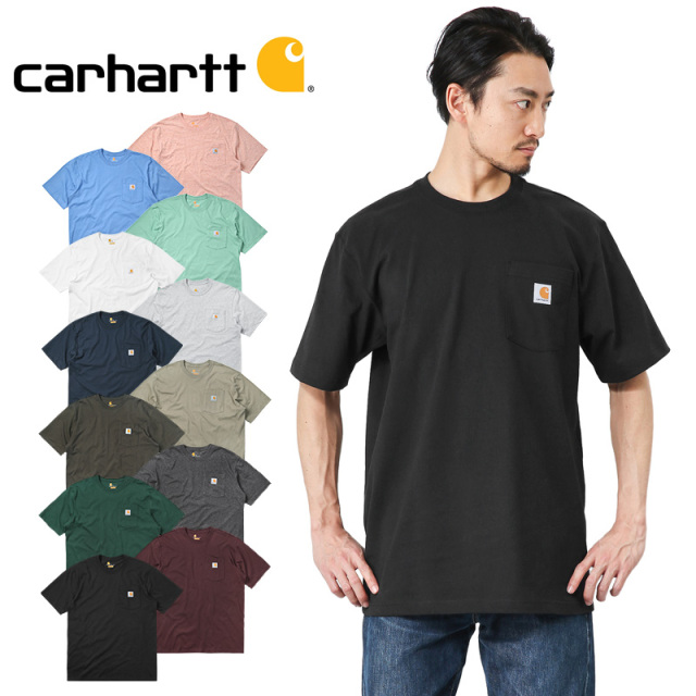 ★カートで割引対象品★Carhartt カーハート CRHTT87 S/S ポケット付き クルーネック Tシャツ 半袖 ビッグシルエット【T】