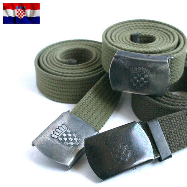 実物 クロアチア軍 キャンバスベルト【キャンペーン対象外】【T】ミリタリー