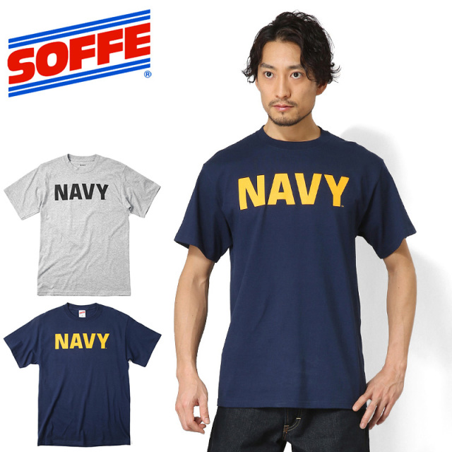 ★カートで割引対象品★【即日出荷対応】【ネコポス便対応】SOFFE ソフィー D0007506 / D0007833 Short Sleeve NAVY Tシャツ ミリタリー 半袖【T】