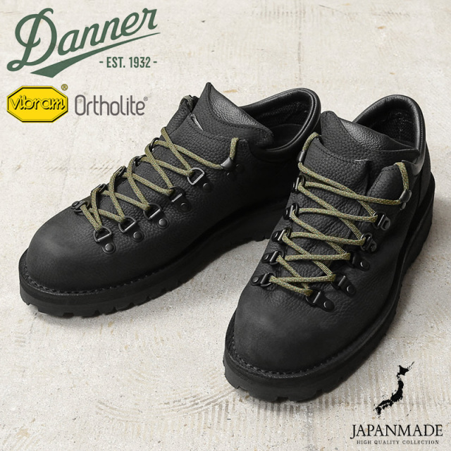 【即日出荷対応】Danner ダナー D214016 MT.RIDGE LOW WP KLT マウンテン リッジ ロウ ウォータープルーフ / アウトドアブーツ KOLIM BLACK 日本製【キャンペーン対象外】【T】