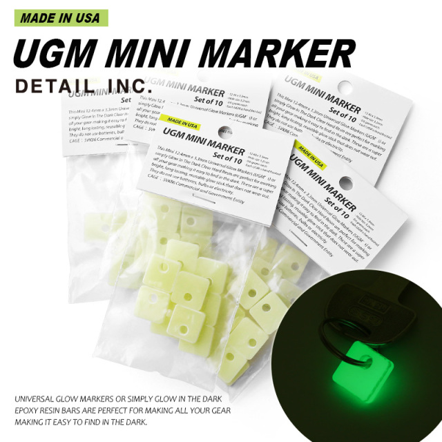 【即日出荷対応】【ネコポス便対応】DETAIL INC. ディテールインク UGM タブ / 蓄光 ミニマーカー 10個入り MADE IN USA【キャンペーン対象外】【T】
