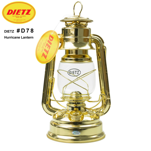 ★カートで割引対象品★DIETZ デイツ ハリケーンランタン D78 ブラス（ゴールド）【Sx】【T】