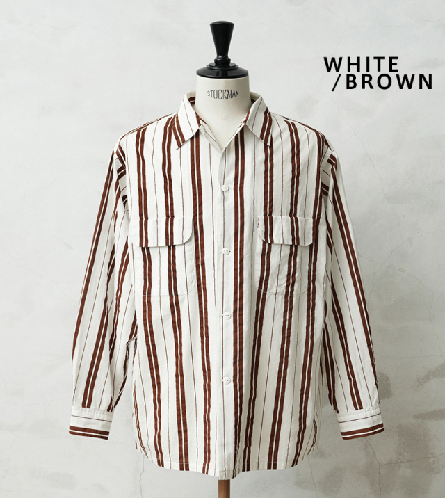 WAIPER×TOWN CRAFT DR26S004WP 60's STRIPE BOX SHIRTS ストライプ