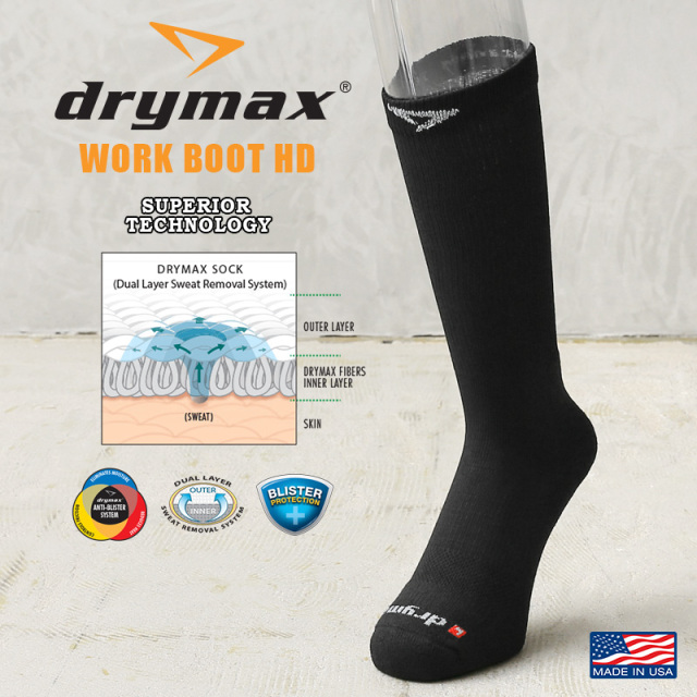 ★カートで割引対象品★【即日出荷対応】Drymax ドライマックス WORK BOOT HD ワークブーツ ソックス MADE IN USA【T】