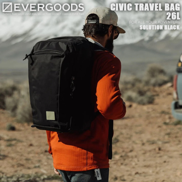 【8月25日前後で発送予定】EVERGOODS エバーグッズ CIVIC TRAVEL BAG 26L バックパック / トラベルバッグ【キャンペーン対象外】【R】