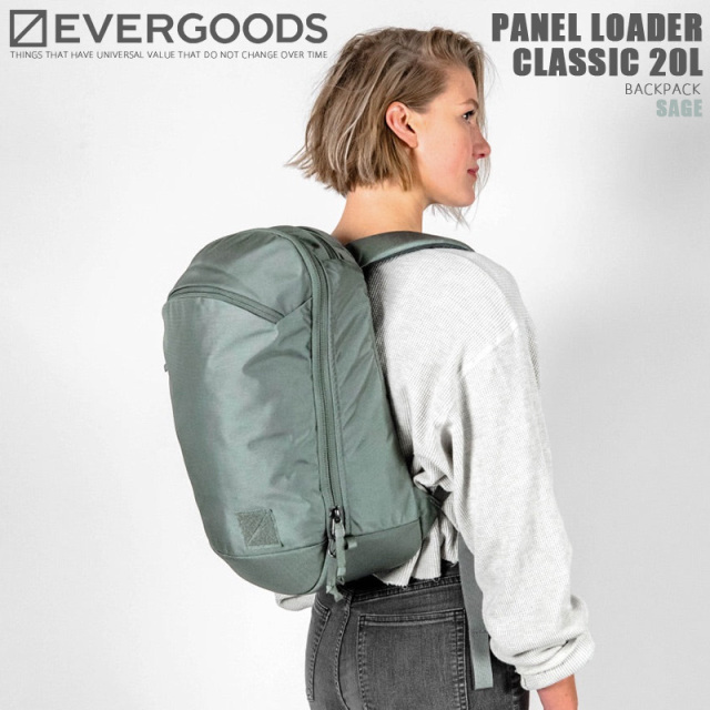 【8月25日前後で発送予定】EVERGOODS エバーグッズ PANEL LOADER CLASSIC 20L バックパック / デイパック SAGE【キャンペーン対象外】【R】