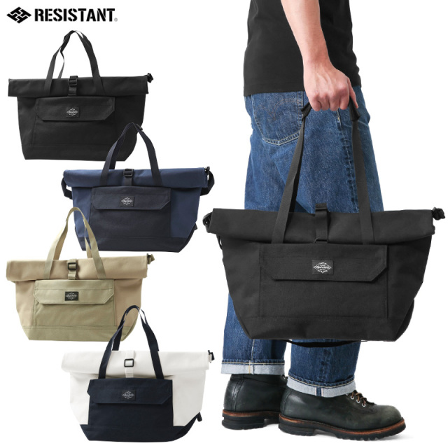 ★カートで割引対象品★【即日出荷対応】RESISTANT レジスタント EVERY エブリー ロールトップ 4WAY ショルダー トートバッグ【T】