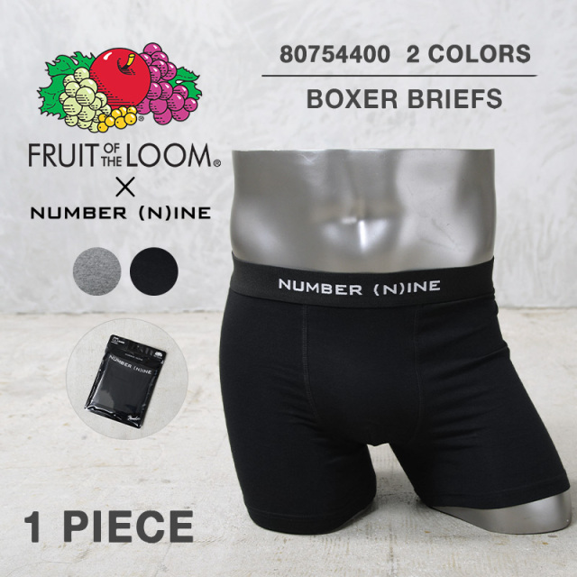 【即日出荷対応】【ネコポス便対応】FRUIT OF THE LOOM フルーツオブザルーム×NUMBER (N)INE 80754400 “PACK BOXER SHORT” ウエストゴムロゴ パック ボクサーパンツ【T】