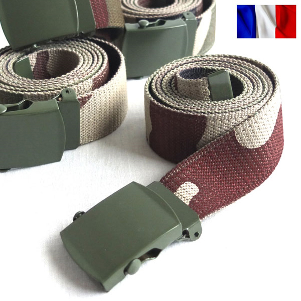 実物 新品 フランス軍 キャンバスベルト CCEカモXOD【キャンペーン対象外】【T】ミリタリー