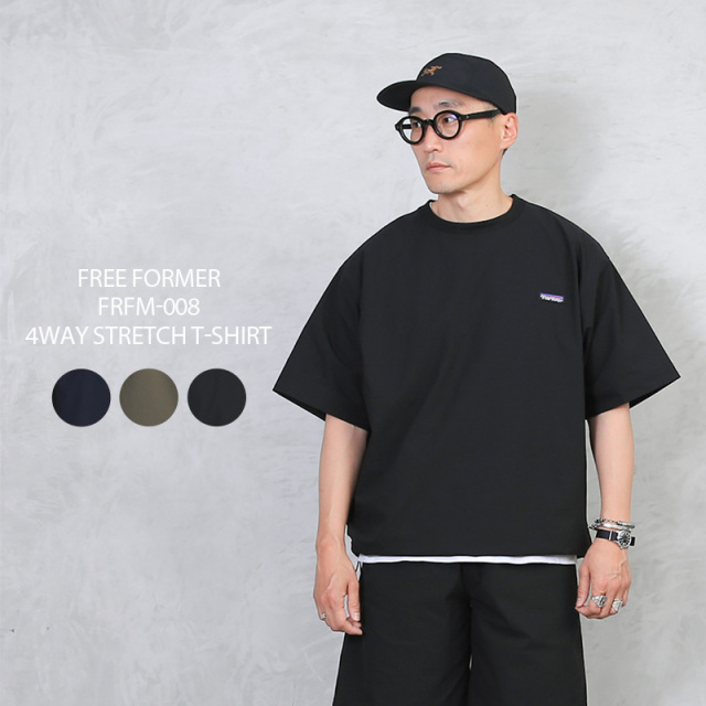 ★カートで割引対象品★FREE FORMER フリーフォーマー FRFM-008 FREE FORMER 4WAY ストレッチ Tシャツ【T】