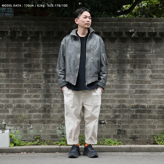 ドイツ軍 BWレザーパイロットフライトジャケット 軍放出品 ミリタリー  