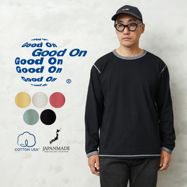 ★カートで割引対象品★【即日出荷対応】Good On グッドオン GOLT-2409 L/S 80's リンガー Tシャツ 日本製【Sx】【T】