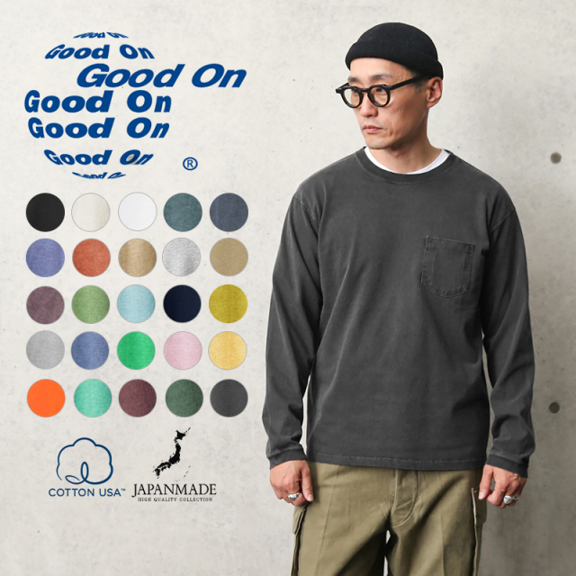 Good On グッドオン GOLT-1306 L/S ポケット Tシャツ 日本製【Sx】【T】