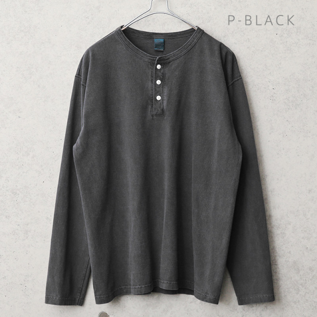 Good On グッドオン GOLT-1601 L/S ヘンリーネックTシャツ 日本製