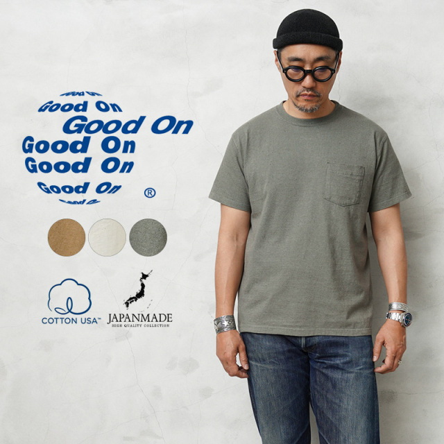 ★カートで割引対象品★【即日出荷対応】Good On グッドオン GOST-2102 S/S オーガニック ポケットTシャツ 日本製【T】【Sx】