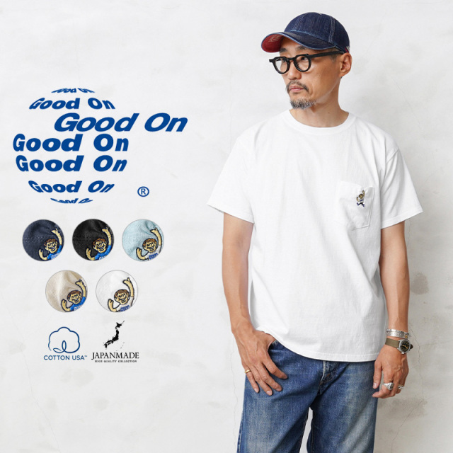 ★カートで割引対象品★【即日出荷対応】【ネコポス便対応】Good On グッドオン GOST-2116 S/S GOOD ON BOY ぶら下がり ポケットTシャツ 日本製【Sx】【T】