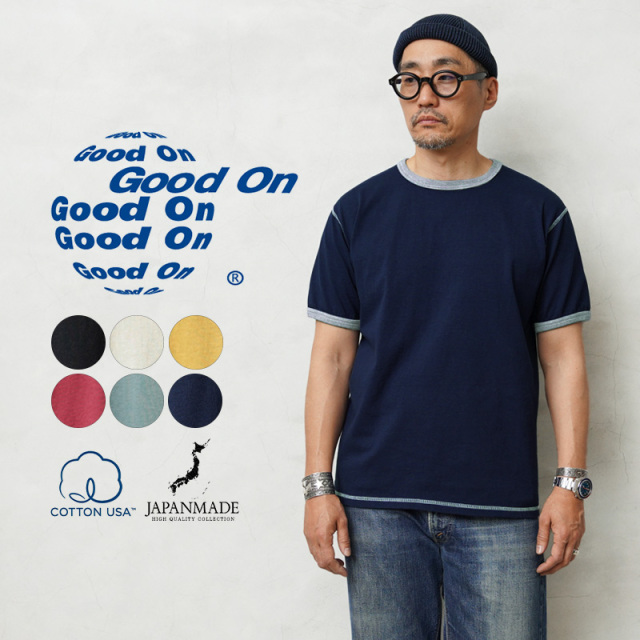 ★カートで割引対象品★【即日出荷対応】Good On グッドオン GOST-2402 S/S 80's リンガー Tシャツ 日本製 【Sx】【T】