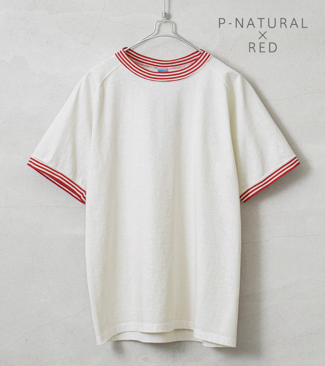 Good On グッドオン GOST-2404 S/S ストライプリブ Tシャツ 日本製