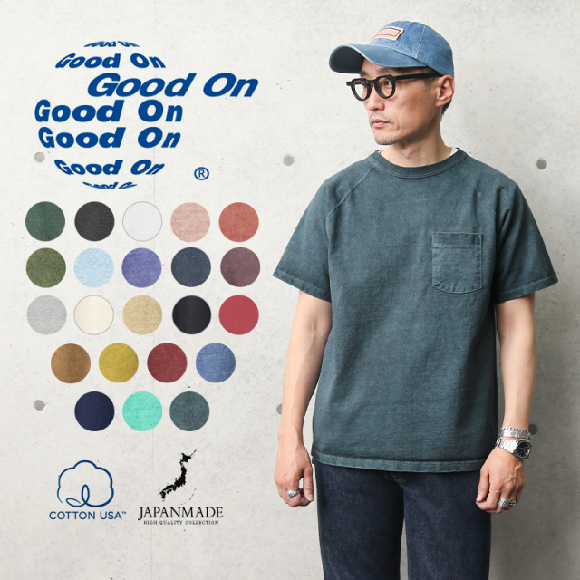 ★カートで割引対象品★【即日出荷対応】Good On グッドオン GOST-1101 S/S ヘビー ラグラン ポケット 半袖 Tシャツ 日本製【Sx】【TB】