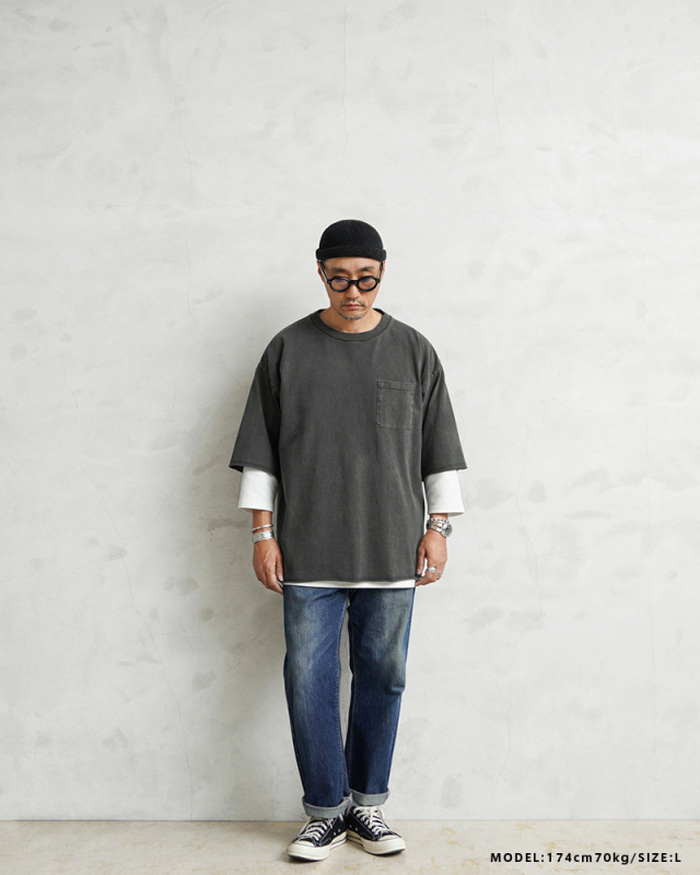 WAIPER×Goodwear 2W7-14226 SUPER BIG カットオフ PIGMENT DYED
