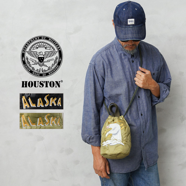 ★カートで割引対象品★HOUSTON ヒューストン 6846 EMB QUILTING EFFECT BAG 刺繍 キルティング エフェクツバッグ「ALASKA」【R】
