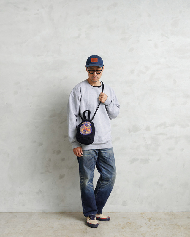 HOUSTON ヒューストン 6877 EMB CORDUROY EFFECT BAG 刺繍