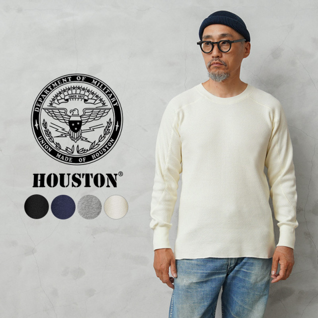 HOUSTON ヒューストン 20971 HEAVY THERMAL コットンTシャツ【R】