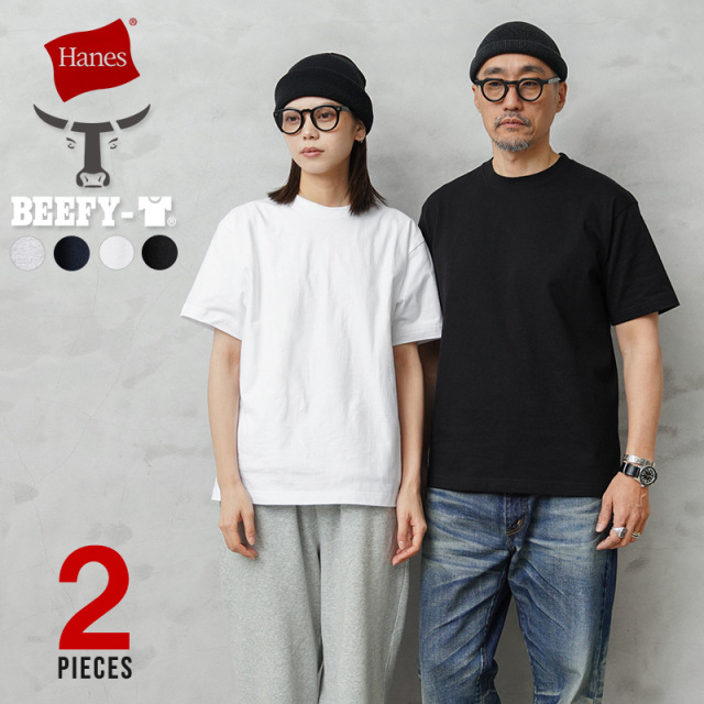 ★カートで割引対象品★Hanes ヘインズ H5180-2 BEEFY パックTシャツ 2枚組【Sx】【T】