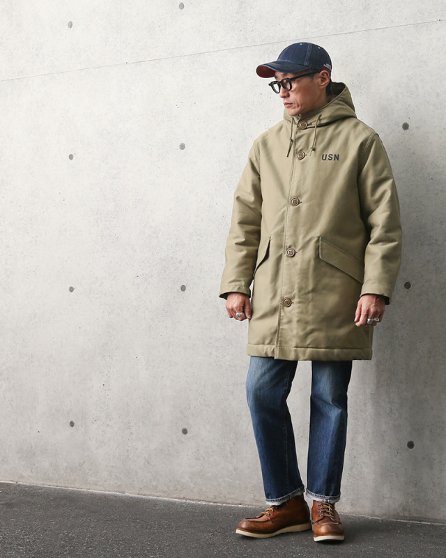 HOUSTON ヒューストン N-2 デッキコート 44サイズ 品番：50742