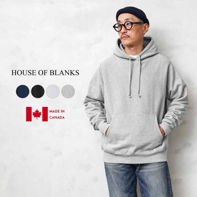 ★カートで割引対象品★【即日出荷対応】HOUSE OF BLANKS ハウスオブブランクス HOB04 プルオーバー フーディ スウェットパーカー カナダ製【T】