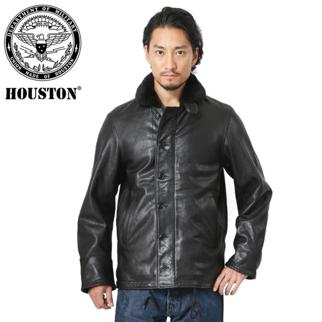 【8月25日前後で発送予定】★カートで割引対象品★HOUSTON ヒューストン 8190 ベジタブルラムレザー N-1 デッキジャケット ミリタリーファッション【R】