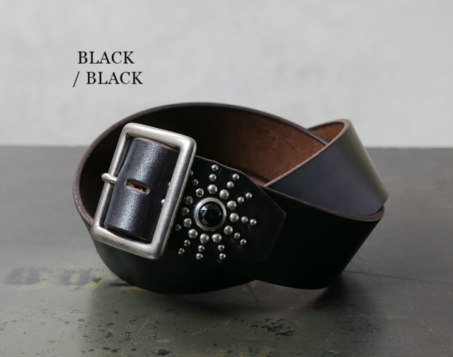 HTC エイチティーシー END ONLY 1.75”カウレザー スタッズベルト MADE  