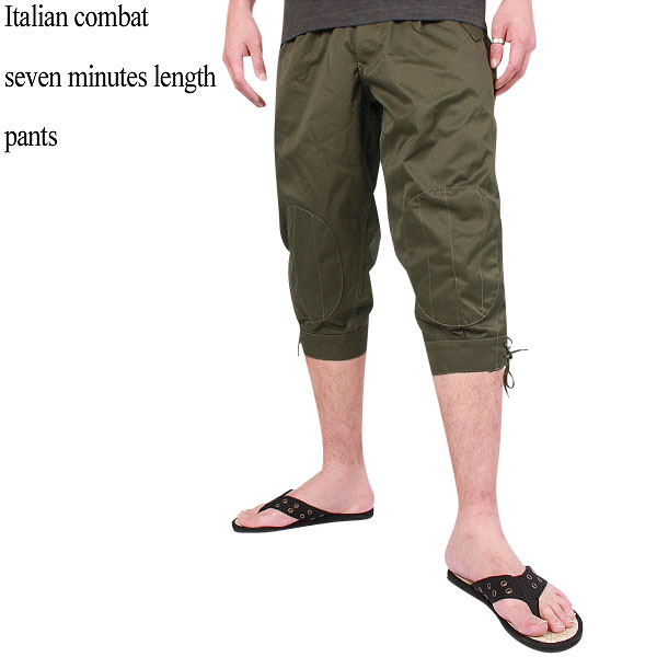 ★カートで割引対象品★新品 イタリア軍コンバット七分丈パンツ オリーブ【T】