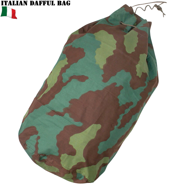 実物 イタリア軍コットン 迷彩ダッフルバッグ【キャンペーン対象外】【T】ミリタリー