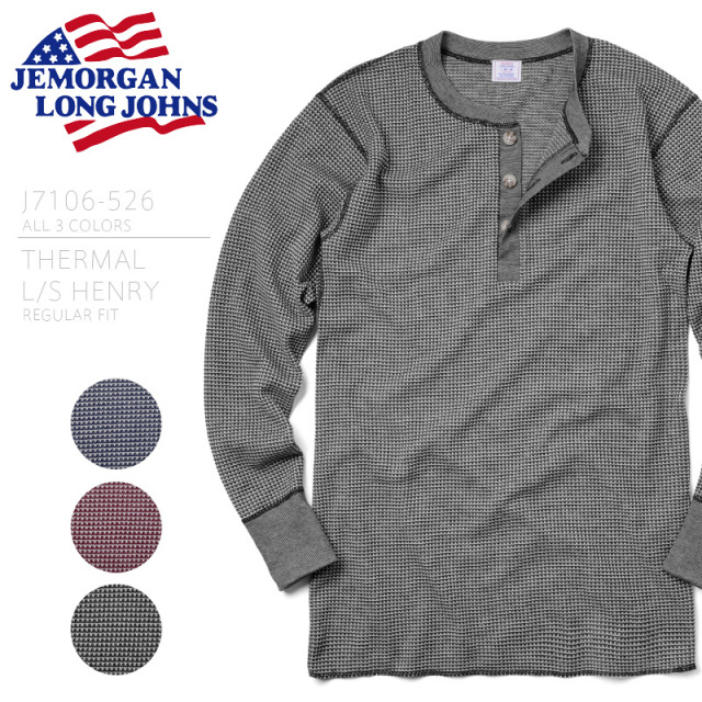 ★カートで割引対象品★JEMORGAN ジェーイーモーガン J7106-526 THERMAL L/S HENRY REGULAR FIT【T】