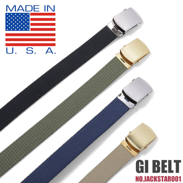 ★カートで割引対象品★JACKSTAR ジャックスター GI ベルト 4色 MADE IN USA【T】