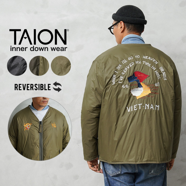 【即日出荷対応】TAION タイオン TAION-JK03JS JAPAN SPECIAL リバーシブル ベトジャン ダウンジャケット【F4】【Sx】【T】