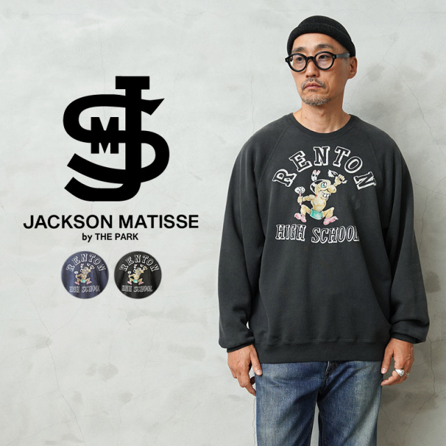 【即日出荷対応】JACKSON MATISSE ジャクソンマティス JZ25AW007BM NOMURA YUICHI×JACKSON MATISSE RENTON SWEAT 日本製【キャンペーン対象外】【T】
