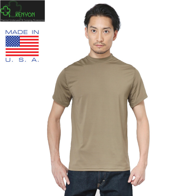 ★カートで割引対象品★【即日出荷対応】【ネコポス便対応】KENYON ケニヨン MADE IN USA 米軍使用 PCU LEVEL1 Ｔシャツ COYOTE ミリタリー【T】