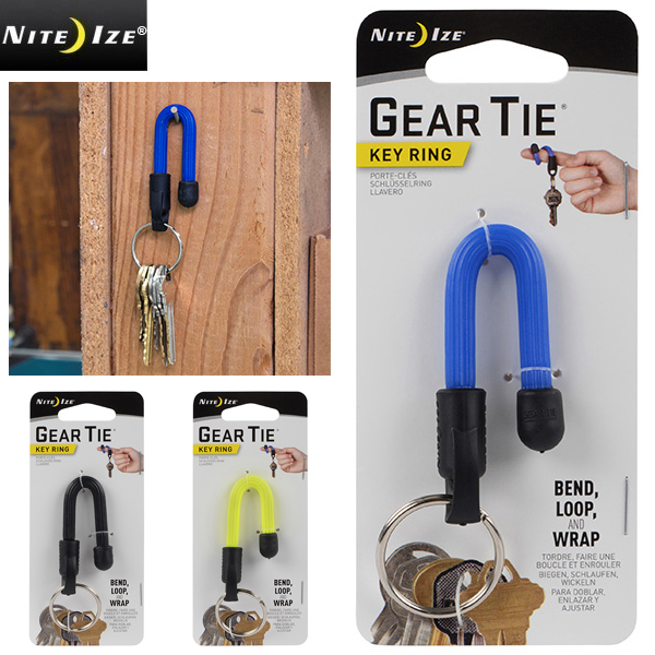 ★カートで割引対象品★NITE IZE ナイトアイズ GEAR TIE（ギアータイ） KEYRING キーリング【T】