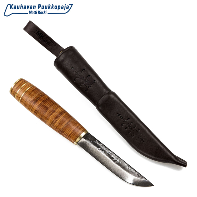 ★カートで割引対象品★Kauhavan Puukko Paja カウハバン プーッコ パヤ Nahkakahva シースナイフ 105 #703【Sx】【T】