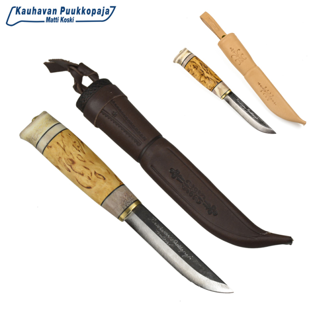 ★カートで割引対象品★Kauhavan Puukko Paja カウハバン プーッコ パヤ Poronsarvi/visa シースナイフ 105 #607【Sx】【T】