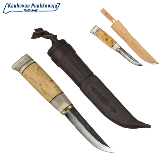 ★カートで割引対象品★Kauhavan Puukko Paja カウハバン プーッコ パヤ Poronsarvi/visa シースナイフ 95 #606【Sx】【T】