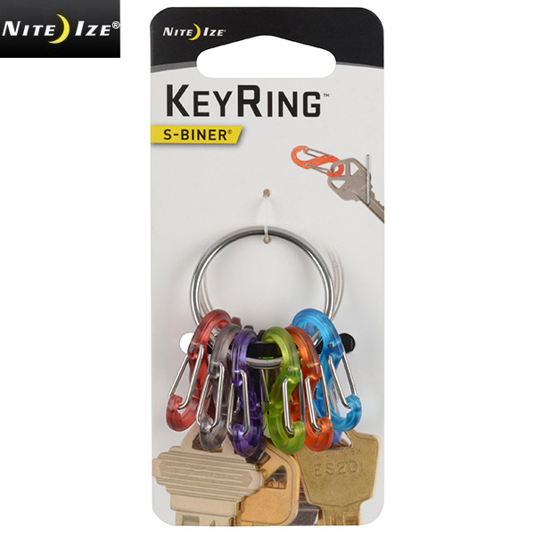 ★カートで割引対象品★【ネコポス便対応】NITE IZE ナイトアイズ KEYRING キーリング S-BINER エスビナー シルバー【T】