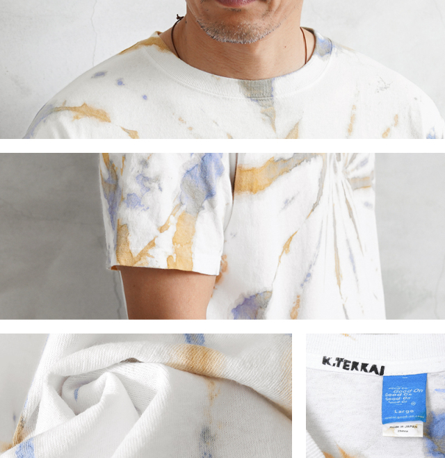 Good On×KOUHEI TERRAI KTER-2304 柿渋弁柄染め”渦” S/S クルー