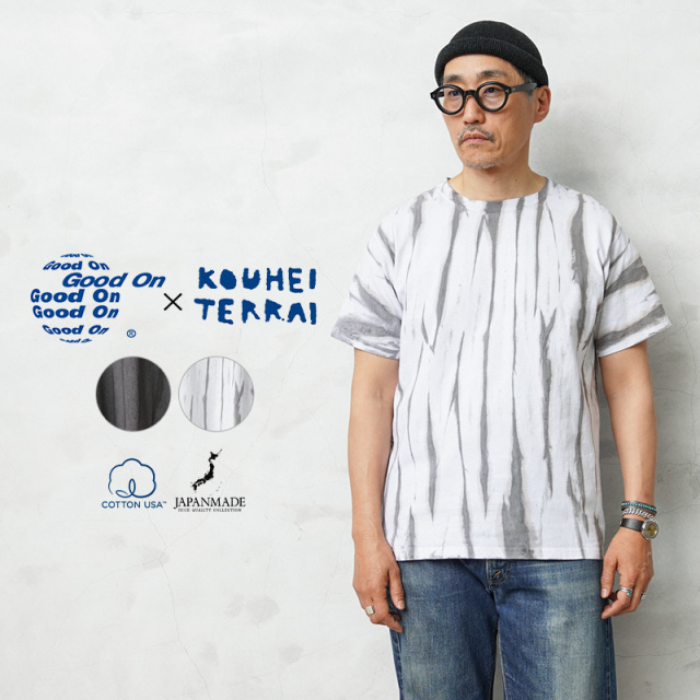 【即日出荷対応】Good On×KOUHEI TERRAI KTER-2602 柿渋弁柄 縦 S/S クルーネックTシャツ 日本製【キャンペーン対象外】【T】
