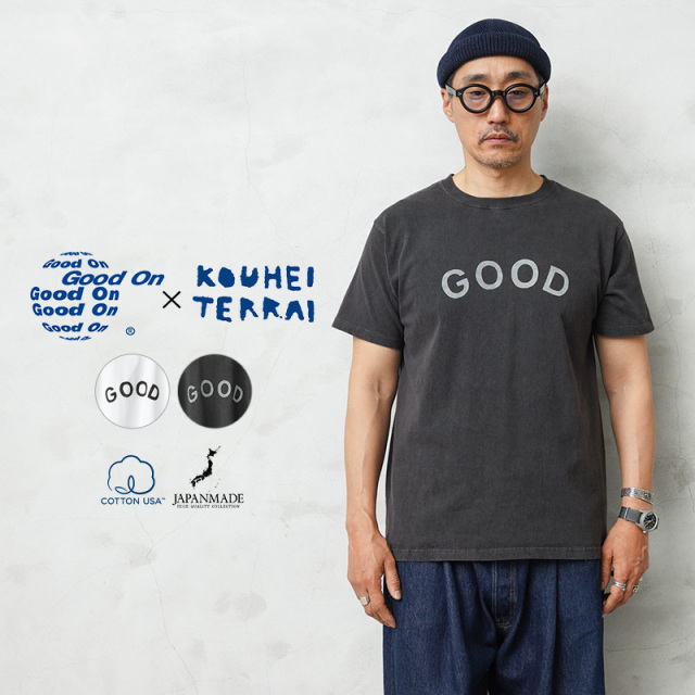 【即日出荷対応】Good On×KOUHEI TERRAI KTER-2608 HAND STENCIL PRINT S/S クルーネックTシャツ 日本製【キャンペーン対象外】【T】