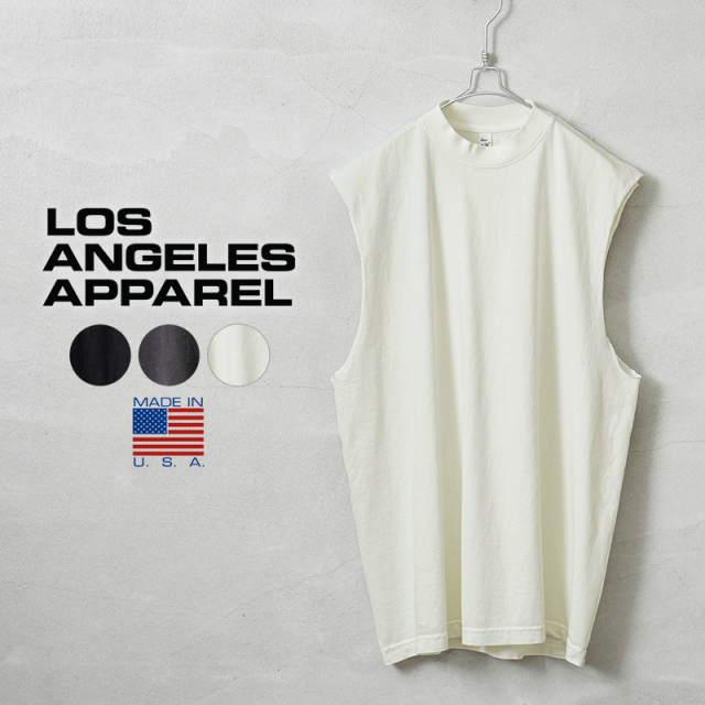 ★ライブ特価★【即日出荷対応】LOS ANGELES APPAREL ロサンゼルスアパレル 1865GD 6.5oz ガーメントダイ スリーブレス Tシャツ MADE IN USA【T】