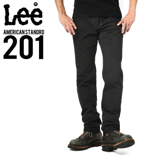 Lee リー AMERICAN STANDARD 201 ウエスターナー サテン ストレート パンツ ブラック(175) 【キャンペーン対象外】【T】