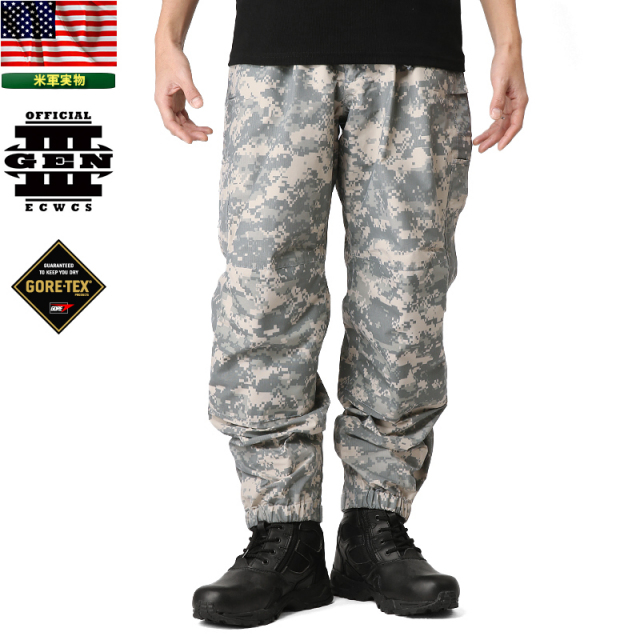 ☆今だけ15%OFF☆実物 新品 米軍 ECWCS Gen3 LEVEL6 GORE-TEXパンツ ACU ゴアテックス 米軍放出品ミリタリーファッション 軍パン 軍服【キャンペーン対象外】【T】